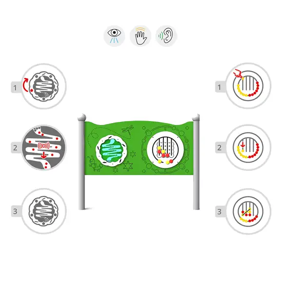 PANNEAU LUDIQUE SENSORIEL DOUBLE PARO 7 INTER-PLAY