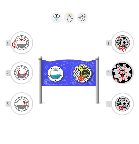 PANNEAU LUDIQUE SENSORIEL DOUBLE PARO 13 INTER-PLAY