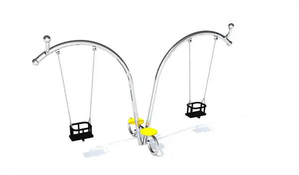 BALANÇOIRE DOUBLE ARCO 2 - sièges bébé - acier inoxydable INTER-PLAY