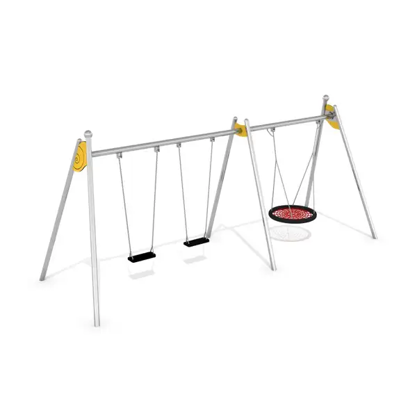 COMBINAISON DE BALANÇOIRES KOMBINO 1 - acier inoxydable INTER-PLAY