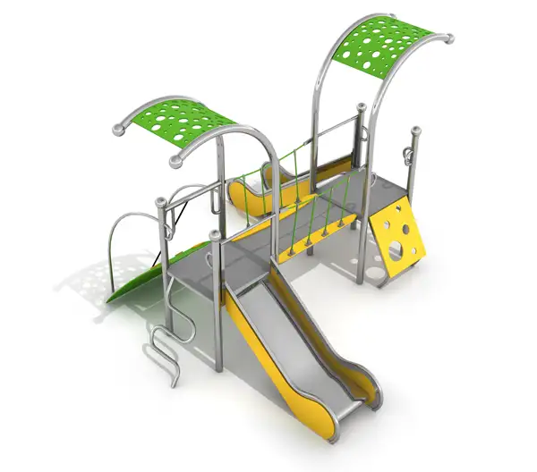 STRUCTURE DE JEUX DOMETO 2-2 - acier inoxydable INTER-PLAY