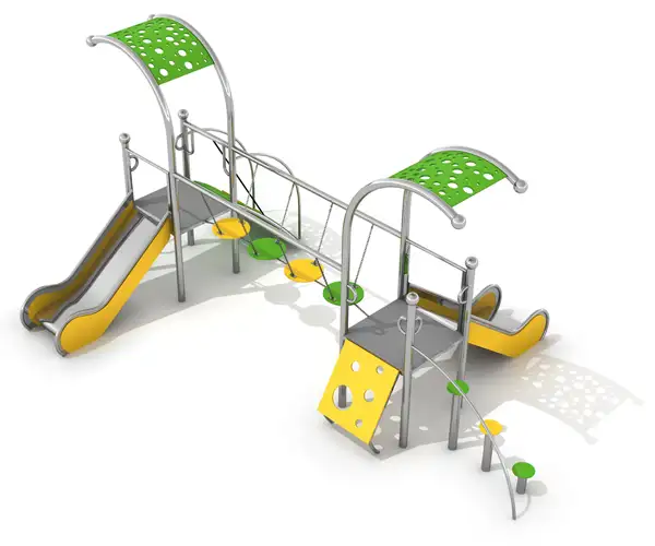 STRUCTURE DE JEUX DOMETO 2-3 - acier inoxydable INTER-PLAY