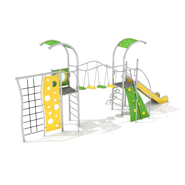 STRUCTURE DE JEUX DOMO 2-3 - acier inoxydable INTER-PLAY