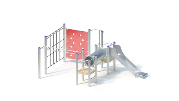 STRUCTURE DE JEUX A GRIMPER - montants acier inoxydable KAISER & KÜHNE