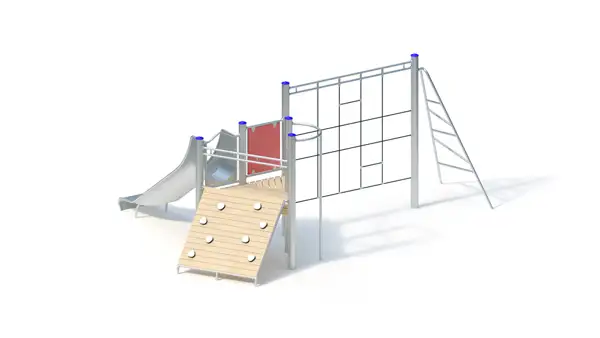 STRUCTURE DE JEUX A GRIMPER - montants acier inoxydable KAISER & KÜHNE
