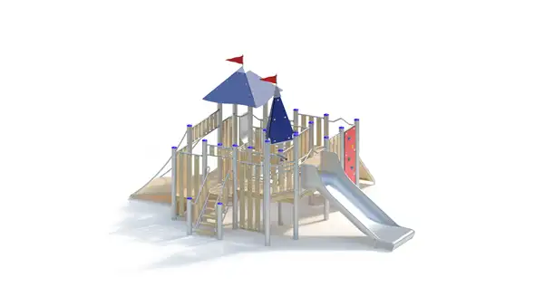 STRUCTURE DE JEUX CHÂTEAU - montants acier inoxydable KAISER & KÜHNE
