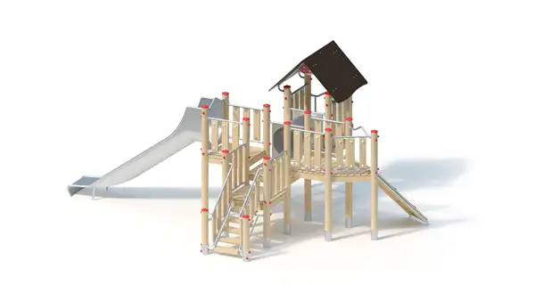 STRUCTURE DE JEUX - montants robinier lamellé-collé KAISER & KÜHNE