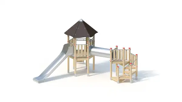 STRUCTURE DE JEUX - montants robinier lamellé-collé KAISER & KÜHNE