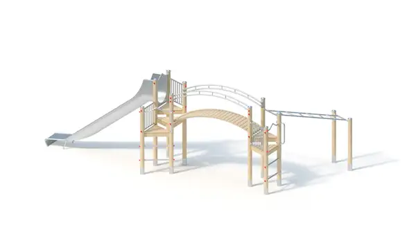 STRUCTURE DE JEUX - montants robinier lamellé-collé KAISER & KÜHNE