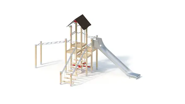 STRUCTURE DE JEUX - montants robinier lamellé-collé KAISER & KÜHNE