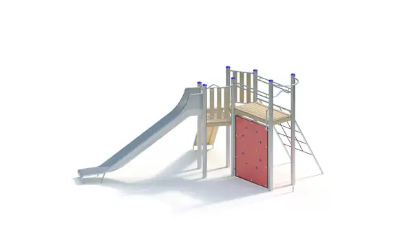 STRUCTURE DE JEUX A GRIMPER - montants acier inoxydable KAISER & KÜHNE