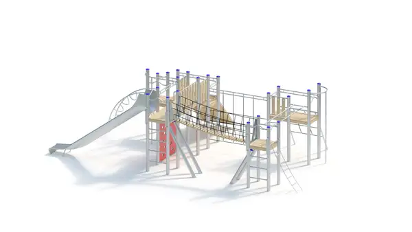 GRANDE STRUCTURE DE JEUX - montants acier inoxydable KAISER & KÜHNE