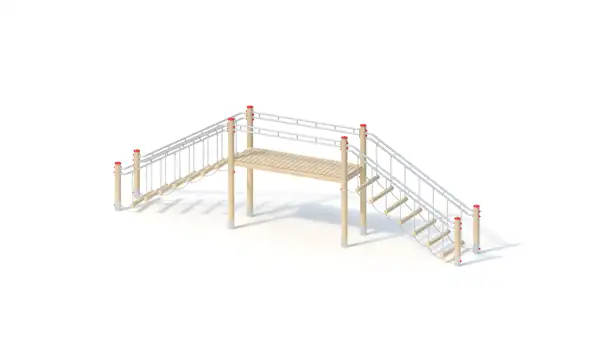 COMBINAISON DE PONTS – montants robinier lamellé-collé KAISER & KÜHNE