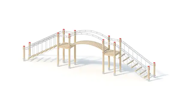 COMBINAISON DE PONTS – montants  robinier lamellé-collé KAISER & KÜHNE