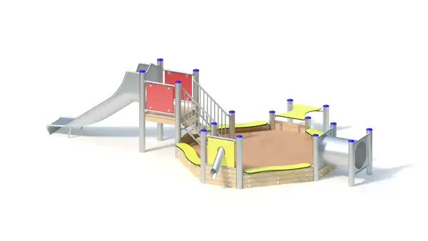 STRUCTURE DE JEU DE SABLE – montants acier inoxydable KAISER & KÜHNE