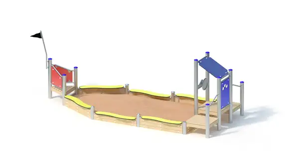 STRUCTURE DE JEU DE SABLE PÉNICHE – montants acier inoxydable KAISER & KÜHNE