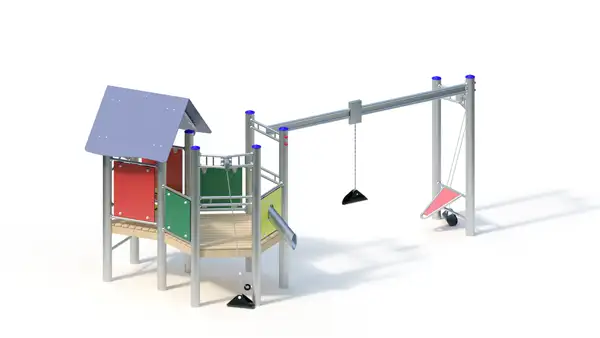STRUCTURE DE JEU DE SABLE CHANTIER DE CONSTRUCTION – montants acier inoxydable KAISER & KÜHNE