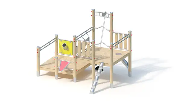 STRUCTURE DE JEU DE SABLE STATION DE CHARGEMENT – montants robinier lamellé-collé KAISER & KÜHNE