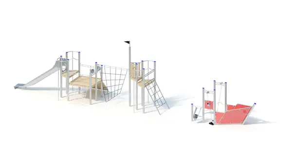 STRUCTURE DE JEU DE SABLE BATEAU – montants acier inoxydable KAISER & KÜHNE