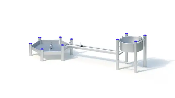 STRUCTURE DE JEU D’EAU – montants acier inoxydable KAISER & KÜHNE