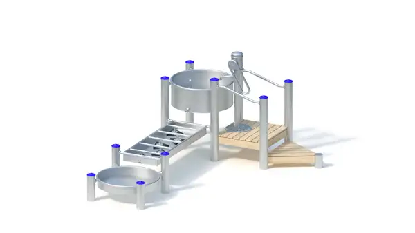 STRUCTURE DE JEU D’EAU – montants acier inoxydable KAISER & KÜHNE