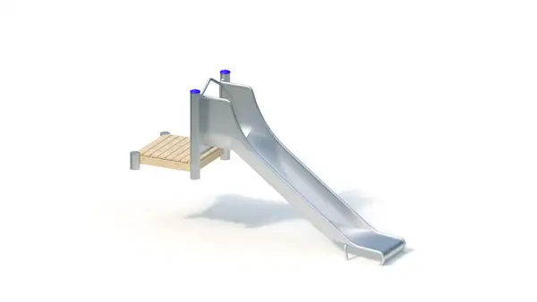 TOBOGGAN DE BUTTE AVEC PLATEFORME - hauteur totale 1,00m – montants acier inoxydable KAISER & KÜHNE
