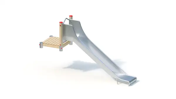 TOBOGGAN DE BUTTE AVEC PLATEFORME - hauteur totale 1,20m – montants robinier lamellé-collé KAISER & KÜHNE