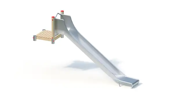 TOBOGGAN DE BUTTE AVEC PLATEFORME - hauteur totale 1,60m – montants robinier lamellé-collé KAISER & KÜHNE