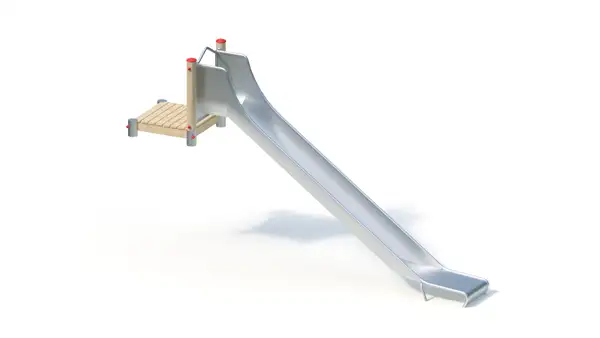 TOBOGGAN DE BUTTE AVEC PLATEFORME - hauteur totale 1,80m – montants robinier lamellé-collé KAISER & KÜHNE