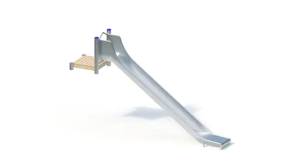 TOBOGGAN DE BUTTE AVEC PLATEFORME - hauteur totale 2,00m – montants acier inoxydable KAISER & KÜHNE
