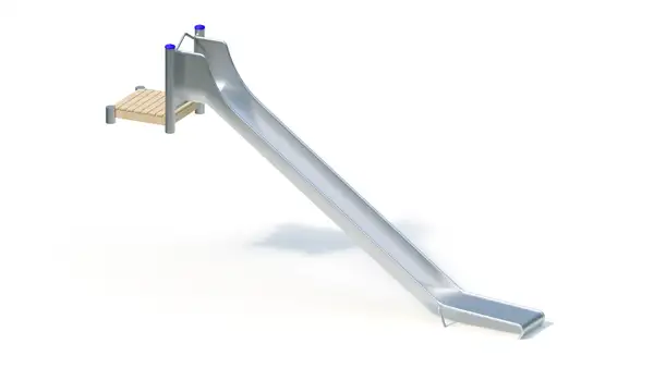TOBOGGAN DE BUTTE AVEC PLATEFORME - hauteur totale 2,20m – montants acier inoxydable KAISER & KÜHNE