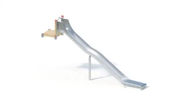 TOBOGGAN DE BUTTE AVEC PLATEFORME - hauteur totale 2,40m – montants robinier lamellé-collé KAISER & KÜHNE