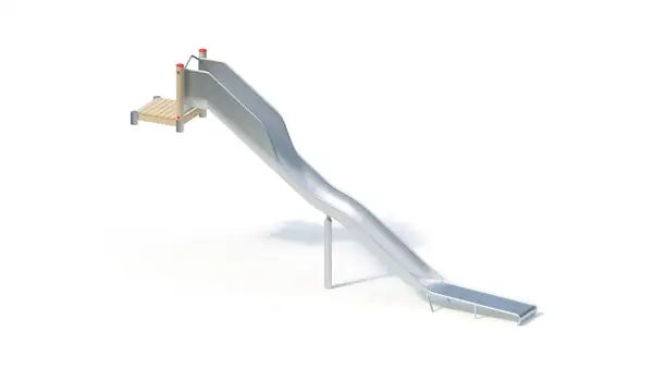TOBOGGAN DE BUTTE AVEC PLATEFORME - hauteur totale 2,60m – montants robinier lamellé-collé KAISER & KÜHNE