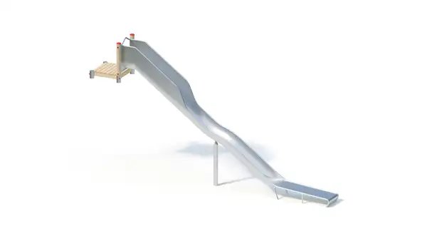 TOBOGGAN DE BUTTE AVEC PLATEFORME - hauteur totale 2,80m – montants robinier lamellé-collé KAISER & KÜHNE
