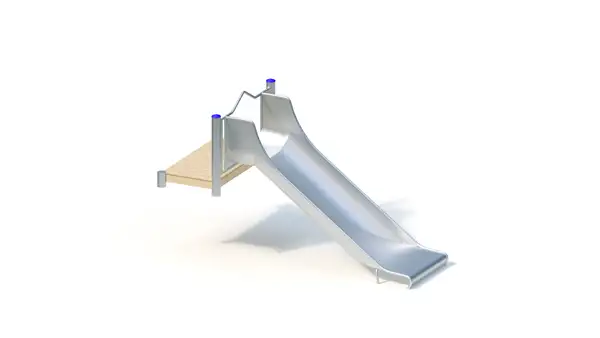 TOBOGGAN DE BUTTE GRANDE LARGEUR AVEC PLATEFORME - hauteur totale 1,20m – montants acier inoxydable KAISER & KÜHNE