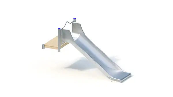 TOBOGGAN DE BUTTE GRANDE LARGEUR AVEC PLATEFORME - hauteur totale 1,40m – montants acier inoxydable KAISER & KÜHNE