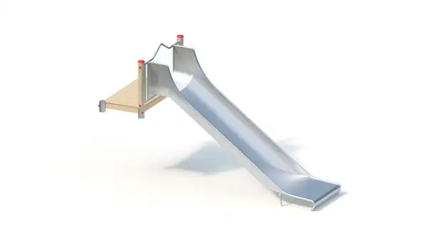 TOBOGGAN DE BUTTE GRANDE LARGEUR AVEC PLATEFORME - hauteur totale 1,60m - montants robinier lamellé-collé KAISER & KÜHNE