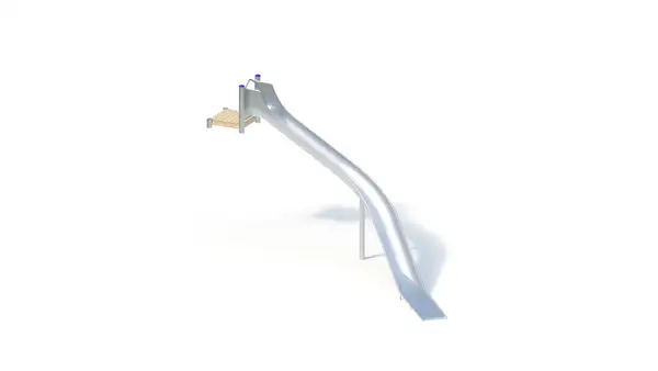 TOBOGGAN DE BUTTE AVEC PLATEFORME - hauteur totale 3,00m – montants acier inoxydable KAISER & KÜHNE