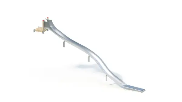 TOBOGGAN DE BUTTE AVEC PLATEFORME - hauteur totale 4,00m – montants robinier lamellé-collé KAISER & KÜHNE