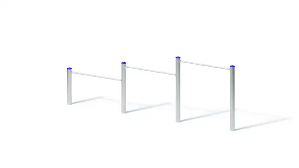 TRIPLE BARRE FIXE 0,90/1,30/1,70m - montants acier inoxydable KAISER & KÜHNE