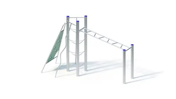 STRUCTURE DE JEUX A GRIMPER  – montants acier inoxydable KAISER & KÜHNE