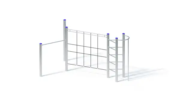 STRUCTURE DE JEUX A GRIMPER  – montants acier inoxydable KAISER & KÜHNE