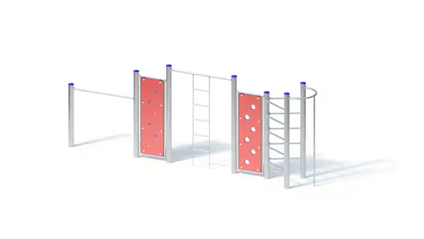 STRUCTURE DE JEUX A GRIMPER  – montants acier inoxydable KAISER & KÜHNE