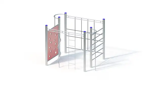 STRUCTURE DE JEUX A GRIMPER – montants acier inoxydable KAISER & KÜHNE