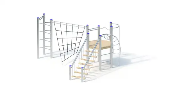 STRUCTURE DE JEUX A GRIMPER – montants acier inoxydable KAISER & KÜHNE