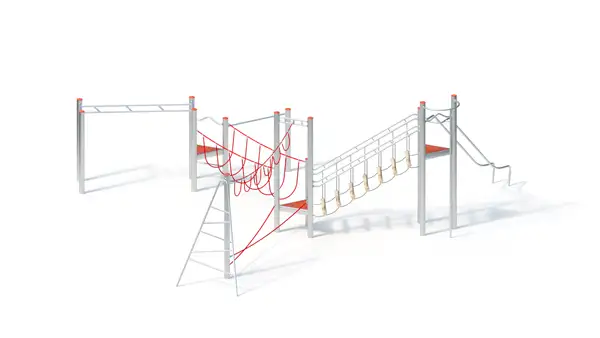 STRUCTURE DE JEUX A GRIMPER – montants acier inoxydable KAISER & KÜHNE