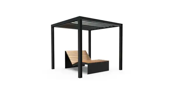 CHAISE-LONGUE DOUBLE INFINITO AVEC PERGOLA MORELLI by Pro Urba