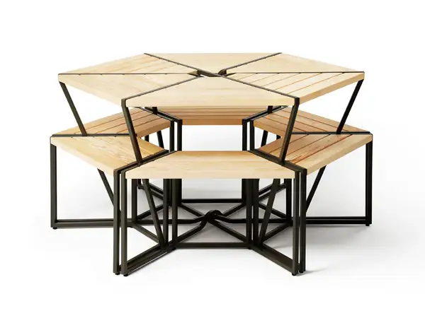 TABOURET HEXAGONE NOLA