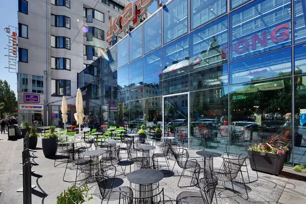 TABLE KASKAD ø60cm - plateau acier NOLA