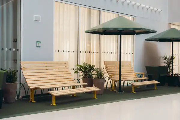 MÉRIDIENNE COURTE KAJEN 180cm - pin Linax - acier galvanisé thermolaqué NOLA